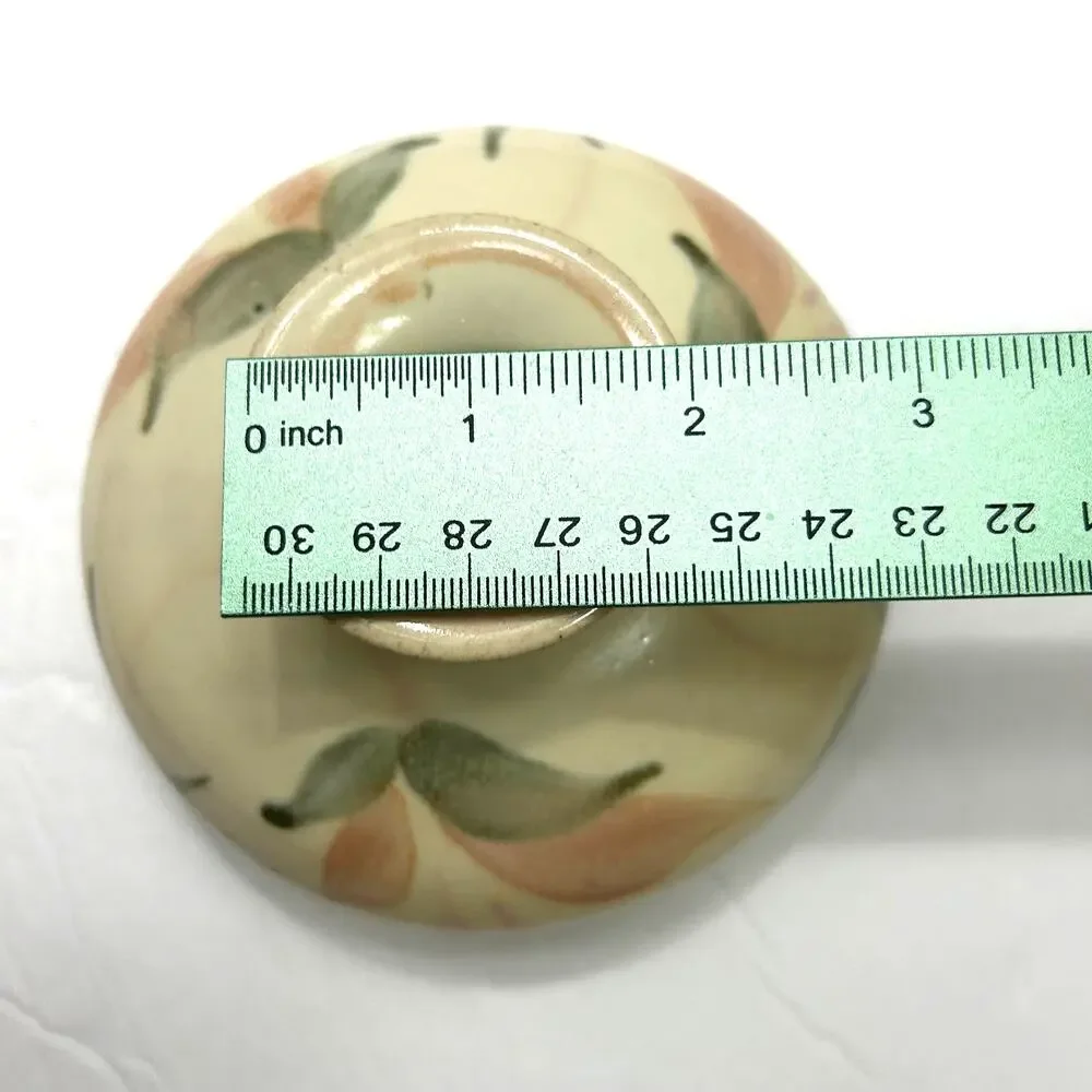 Vintage 1950's J Tury Handpainted Pastel Floral Pottery‎ Bud Vase Signed